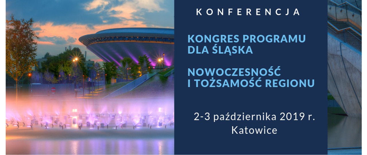 Grafika informująca o konferecji 2-3 października w Katowicach
